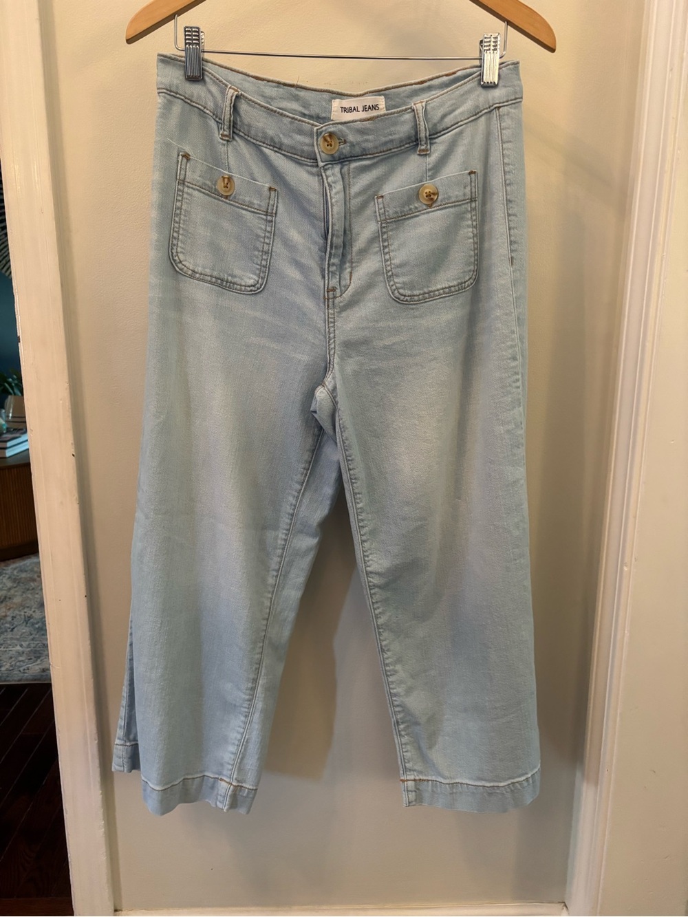 Tribal Jeans - Light Blue Wide-Leg Women's Jeans - 6